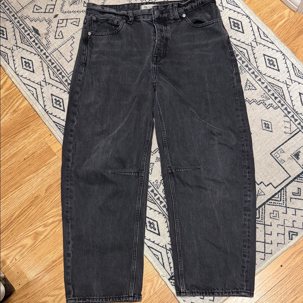 Madewell Women's Black The Darted Barrel Jeans